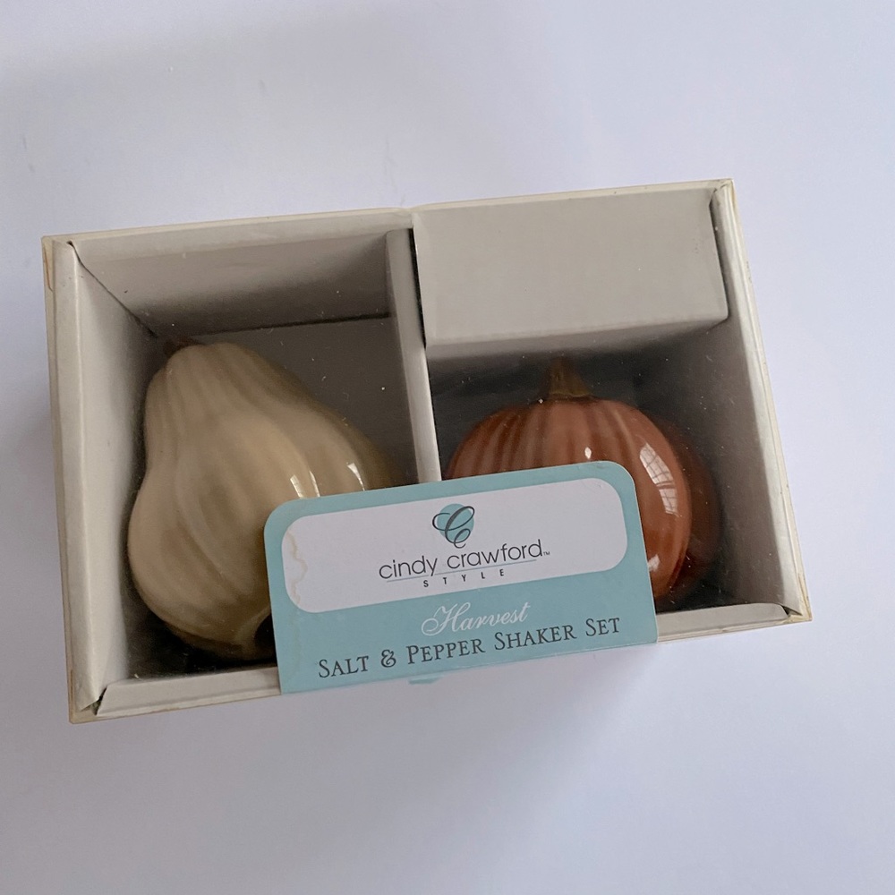 Thanksgiving Cindy Crawford Harvest Squash Salt & Pepper Shakers